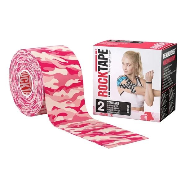 Băng Dán Cơ Thể Thao ROCKTAPE STD Tape 5cm x 5m - Camo Pink