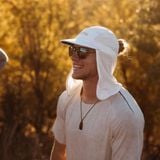  Mũ Chạy Bộ Trùm Gáy Fractel Legionnaire (Pony Tail Hole) - White Lumen 