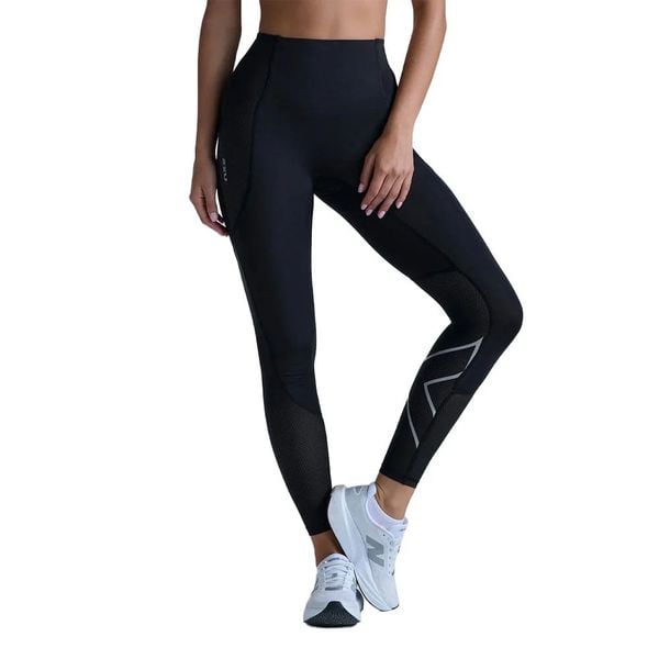 Quần Bó Cơ Nữ 2XU Aero Mesh Hi-Rise Comp Tights - BLK/SRF