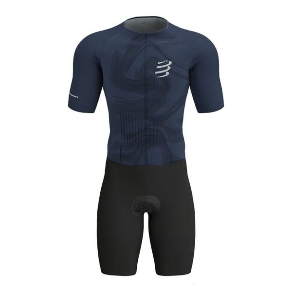 Bộ Quần Áo Ba Môn Nam Compressport Aero SS Trisuit M-Indiogo Print