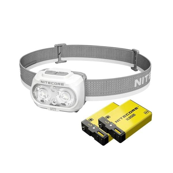 Đèn Đội Đầu Chạy Địa Hình Nitecore UT27 MCT Pro (2 x hlb1500) - Titan White