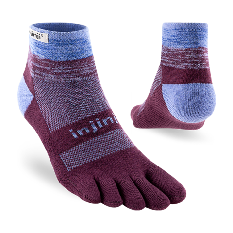 Tất Xỏ Ngón Chạy Địa Hình Injinji Trail Midweight Mini Crew - Plum