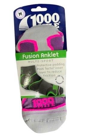 Tất chạy bộ 2 lớp 1000 Mile Women's Fusion Anklet Double Layer - Purple/Grey