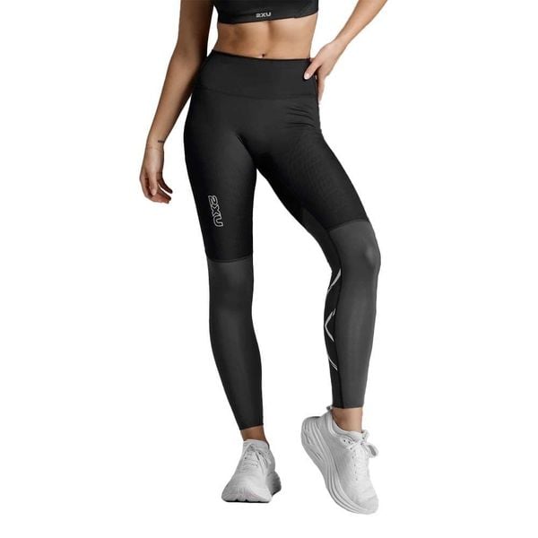 Quần Bó Cơ Nữ 2XU Light Speed React Hi-Rise Compression - BLK/IDK