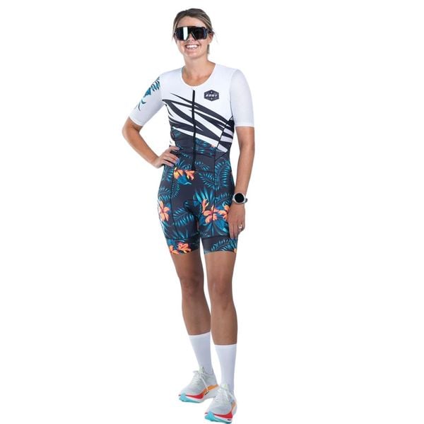 Bộ Quần Áo Ba Môn Zoot Women's Ltd Tri Aero Fz Racesuit - Hula