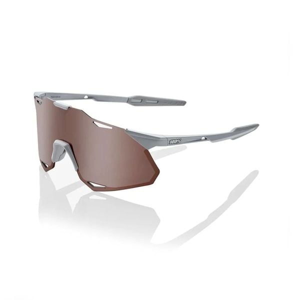 Kính 100% Hypercraft XS -Matte Stone Grey-HiPER® Crimson Silver Mirror