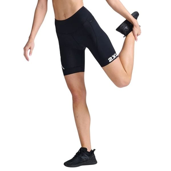 Quần Ba Môn Phối Hợp Nữ 2XU Core Tri Shorts - BLK/WHT