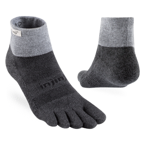 Tất Xỏ Ngón Chạy Địa Hình Injinji Trail Midweight Mini Crew - Granite