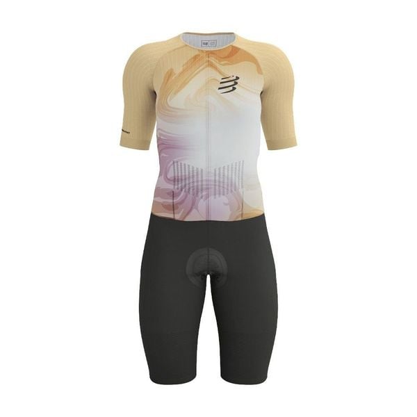 Bộ Quần Áo Ba Môn Nữ Compressport Aero SS Trisuit W-Buff Orange Print