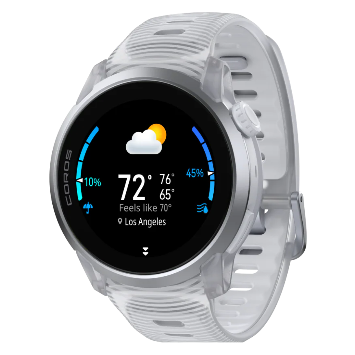  Đồng hồ chạy bộ, thể thao GPS Coros Pace 4 - Silicone - Cloud White 