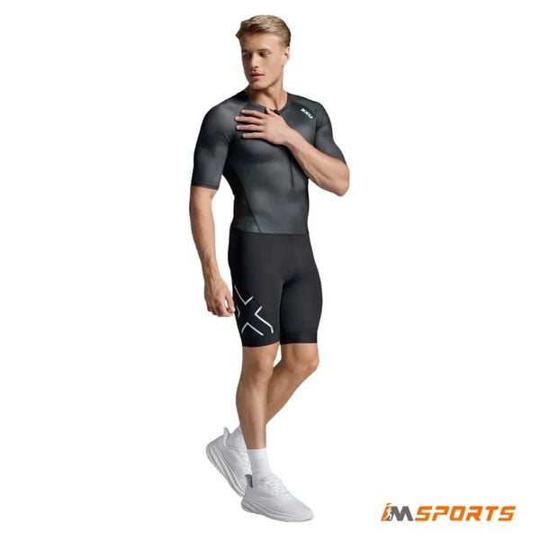 Bộ Quần Áo Nam Ba Môn Phối Hợp 2XU Core Sleeved Trisuit - BLK/WHT