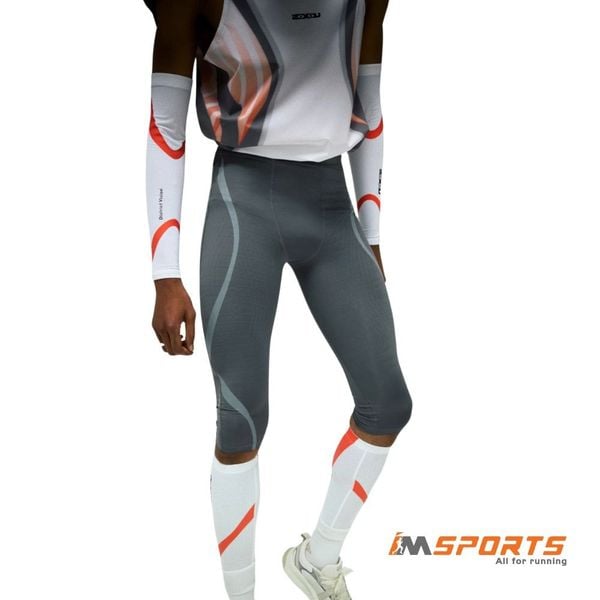 Bó Ống Chân 2XU Lightweight Desert Compression Calf Guards - White/Heat Visions