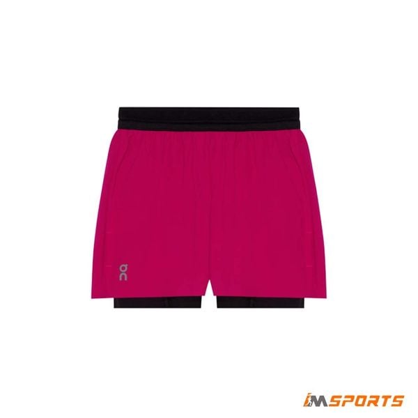 Quần Chạy Bộ Nữ On Running Women's 3" Performance 2/1 Shorts - Grenadine/Black