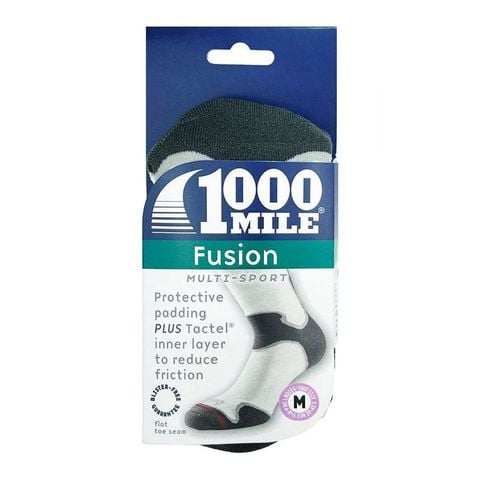 Tất chạy bộ 2 lớp 1000 Mile Fusion Double Layer - White