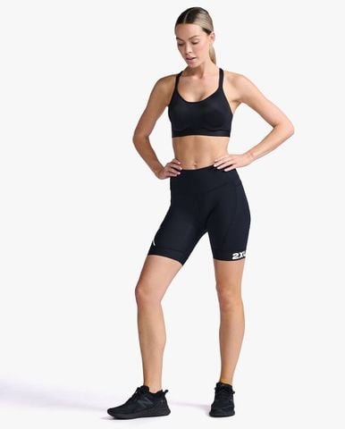 Quần Ba Môn Phối Hợp Nữ 2XU Core Tri Shorts - BLK/WHT