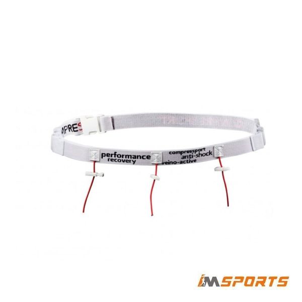 Dây Đeo BIB Compressport Race Belt Unisex - White