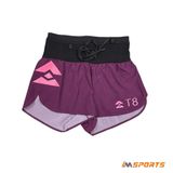  Quần Chạy Bộ Nữ T8 Women's Sherpa Shorts - Burgundy 