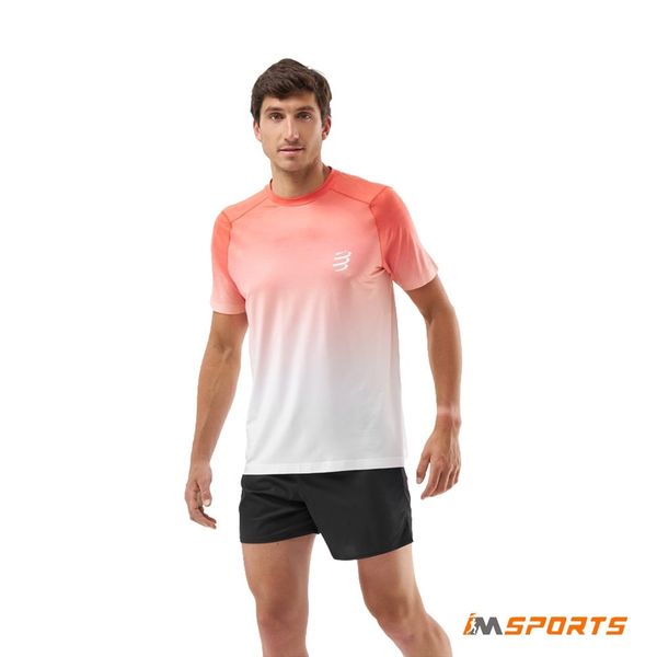 Áo Chạy Bộ Nam Compressport Performance SS Tshirt M - Fluo Red/White