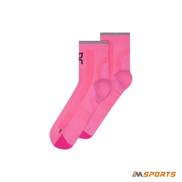 Tất Chạy Bộ On Running Elite Mid Sock - Raspberry/Pink