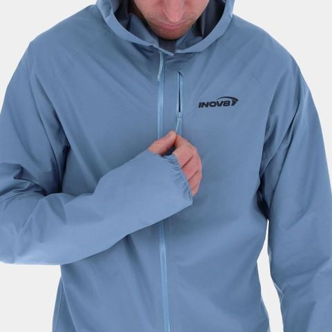 Áo Chạy Địa Hình Chống Nước Nam INOV8 Stormshell FZ V2 - Blue Grey