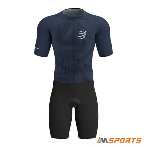 Bộ Quần Áo Ba Môn Nam Compressport Aero SS Trisuit M-Indiogo Print