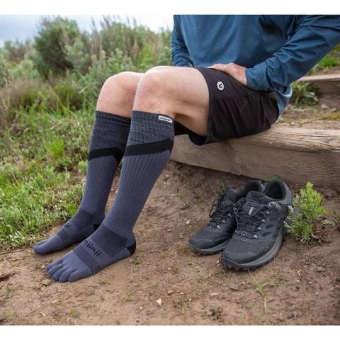 Tất Xỏ Ngón Chạy Địa Hình Injinji Trail Midweight OCT - Granite