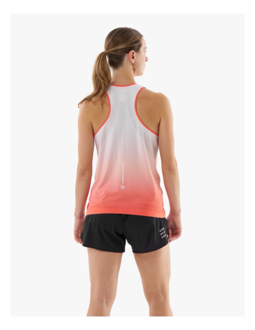 Áo Chạy Bộ Nữ Compressport Performance Singlet W - Flou Red/White