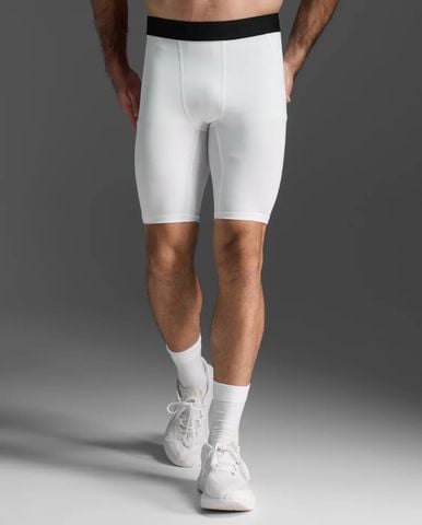 Quần Bó Cơ Nam 2Xu Men's Base Layer Compression Shorts - White