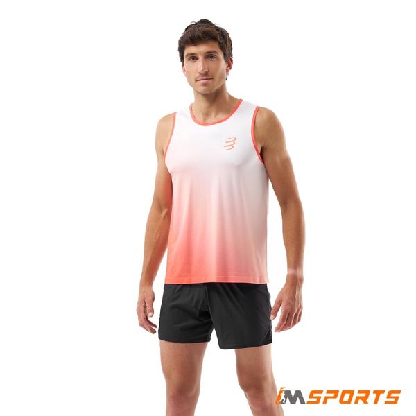 Áo Chạy Bộ Nam Compressport Performance Singlet M - Fluo Red/White