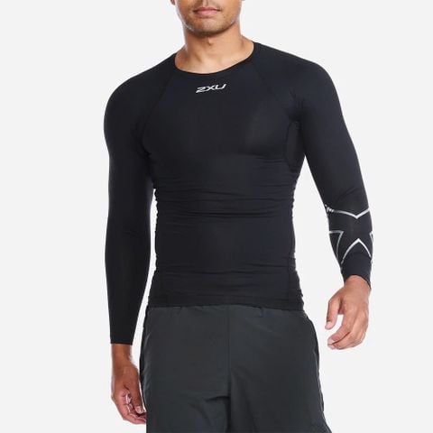 Áo Bó Cơ Nam 2XU Core Compression Long Sleeve - BLK/SIL