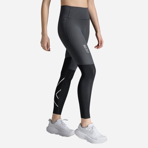 Quần Bó Cơ Nữ 2XU Light Speed React Hi-Rise Compression - BLK/WRF