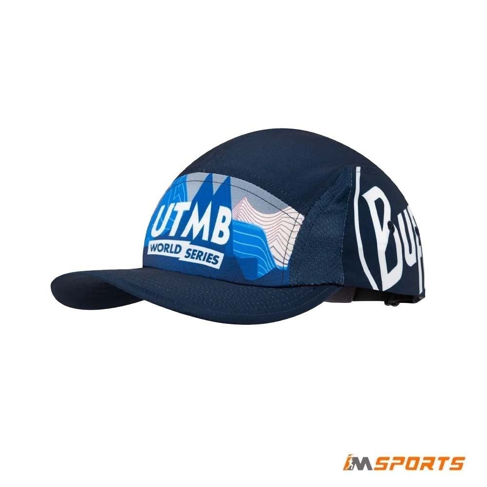  Mũ Chạy Bộ BUFF 5 Panel Go Cap UTMB 2025 - Navy - L/XL 