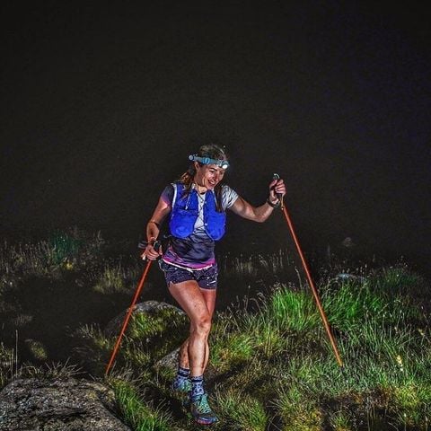Gậy chạy trail Mountain King Trail Blaze ALU - Red