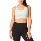  Áo Bra Chạy Bộ 2XU Motion Racerback Crop Bra - MIN/WHT 