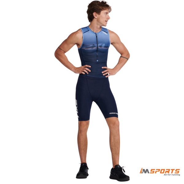 Áo Ba Môn Phối Hợp Nam 2XU Aero Tri Singlet - Midnight/Turmeric