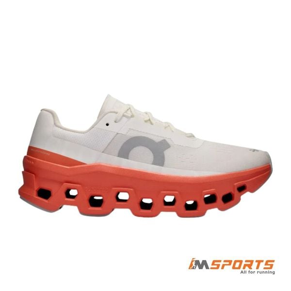 Giày Chạy Bộ Nữ On Running Cloudmonster - White/Flame