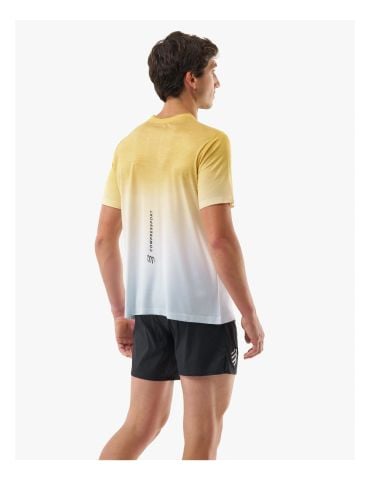 Áo Chạy Bộ Nam Compressport Performance SS Tshirt M - Ceylon Yellow/Grey Dawn