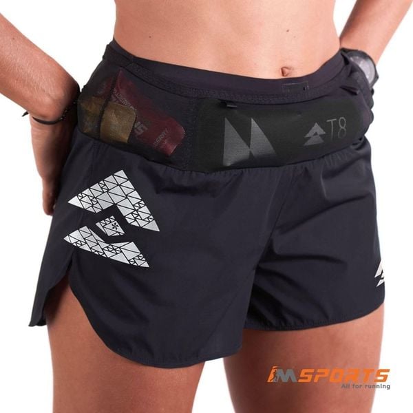 Quần Chạy Bộ Nữ T8 Women's Sherpa Shorts - White logo