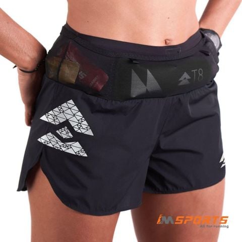 Quần Chạy Bộ Nữ T8 Women's Sherpa Shorts - White logo
