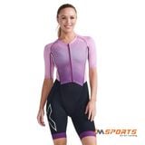  Bộ Quần Áo Ba Môn Phối Hợp Nữ 2XU Light Speed Sleeved Trisuit - Wood Violet/Pastel Pink 