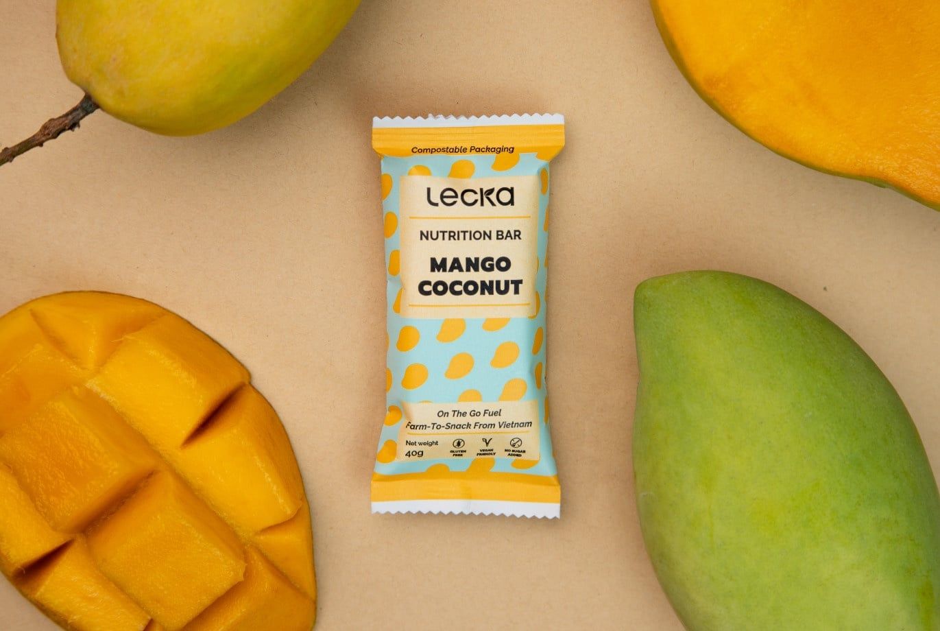  Thanh năng lượng tự nhiên Lecka Energy Bar - Xoài Dừa 