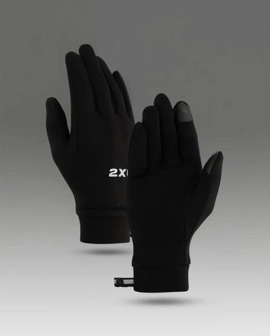 Găng Tay Chạy Bộ 2XU Unisex Run Glove - BLK/SRF