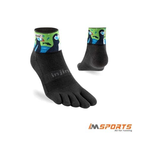 Tất Xỏ Ngón Chạy Bộ Injinji Artist Designed Trail Midweight Mini-Crew - Puffins