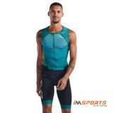  Bộ Quần Áo Ba Môn Nam 2XU Light Speed Front Zip Trisuit - Forest Green/Raft 