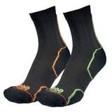  Tất chạy địa hình 1000 Mile Trail Sock Repreve (Bộ 2 đôi) - Black/Orange + Black/Green 