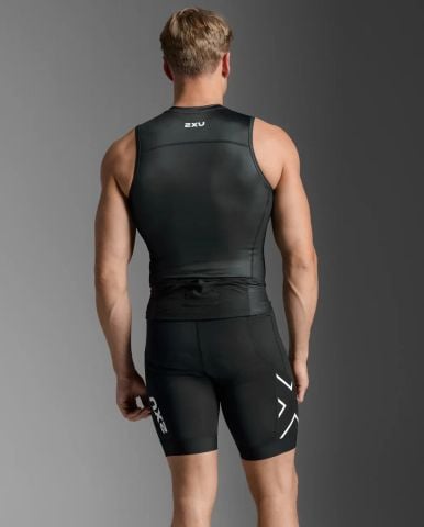 Áo Ba Môn Phối Hợp Nam 2XU Core Tri Tank - BLK/WHT