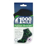  Tất chạy bộ 2 lớp 1000 Mile Fusion Anklet Double Layer - Black/Green 