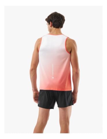 Áo Chạy Bộ Nam Compressport Performance Singlet M - Fluo Red/White