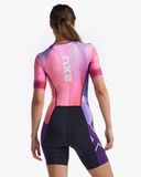  Bộ Quần Áo Ba Môn Phối Hợp Nữ 2XU Aero Sleeved Trisuit - Pastel Pink/Acai 