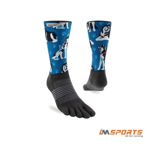 Tất Xỏ Ngón Chạy Bộ Injinji Artist Designed Women's Trail Midweight Crew - Huskies